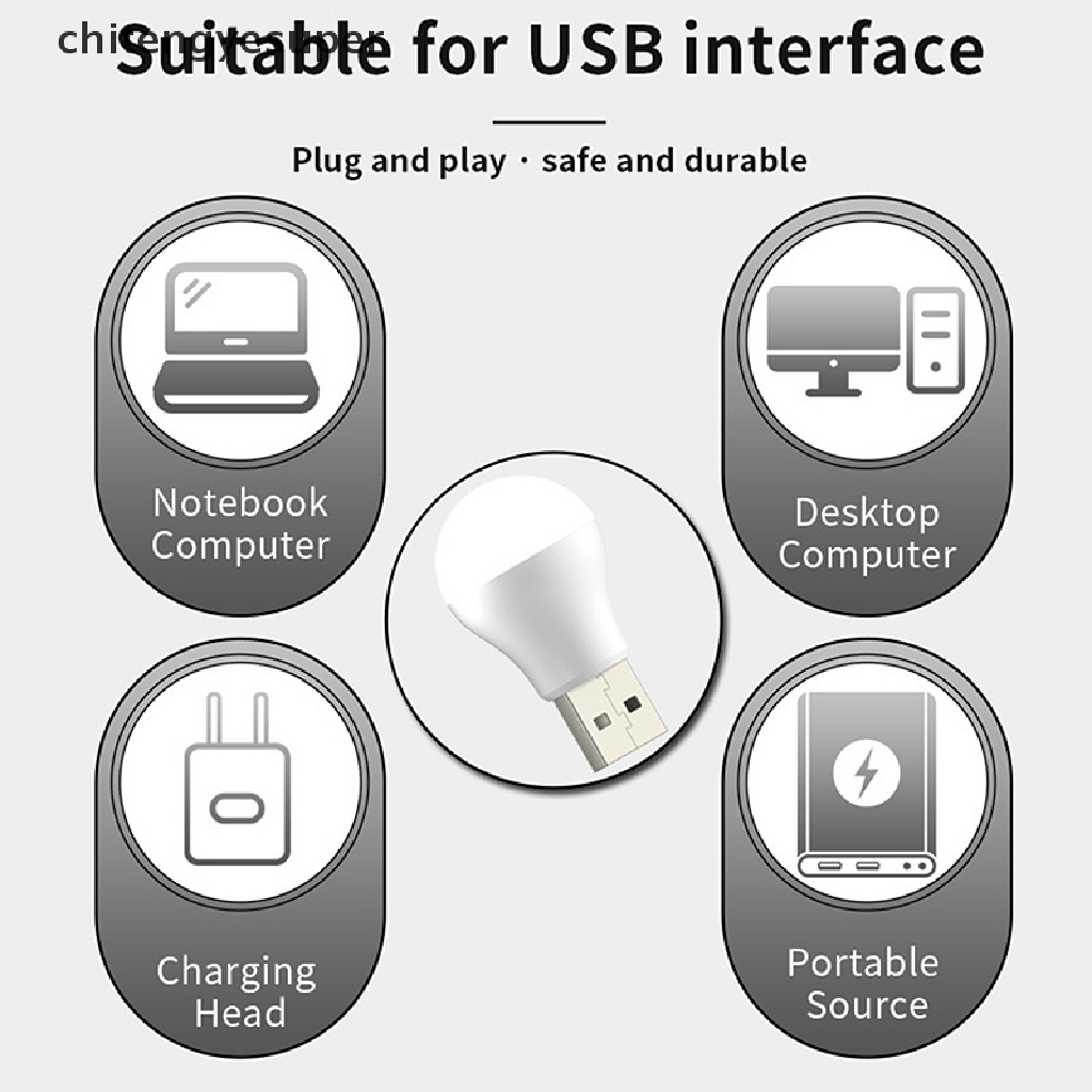 Đèn LED Tròn Mini Bảo Vệ Mắt Khi Đọc Sách Sạc USB