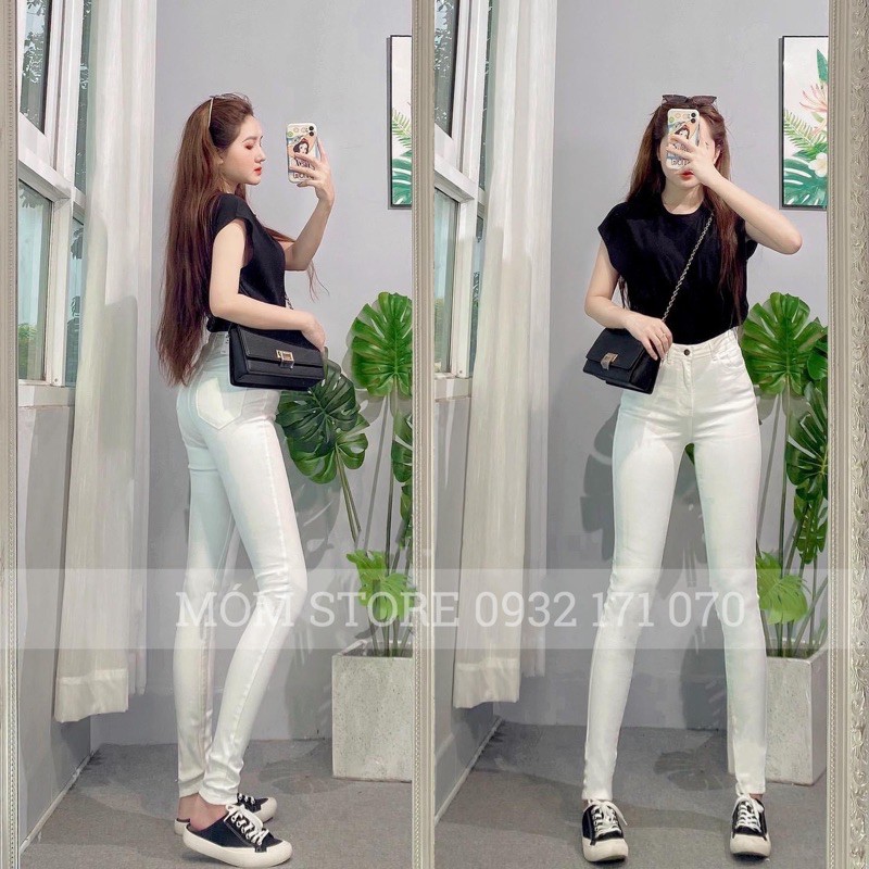 Quần Jean Skinny Đen trơn Dáng Dài Xuất Xịn Móm Store