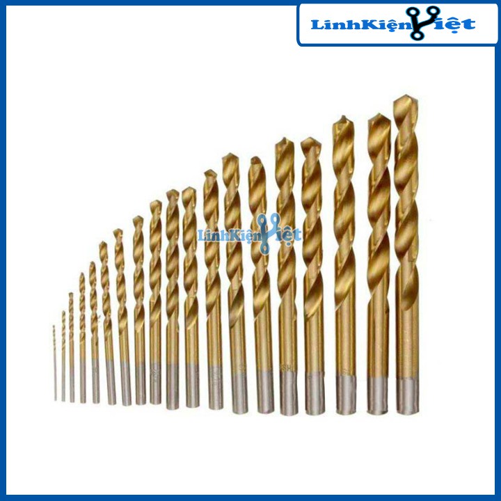 Bộ Mũi Khoan 19 Mũi Vàng Từ 1mm-10mm