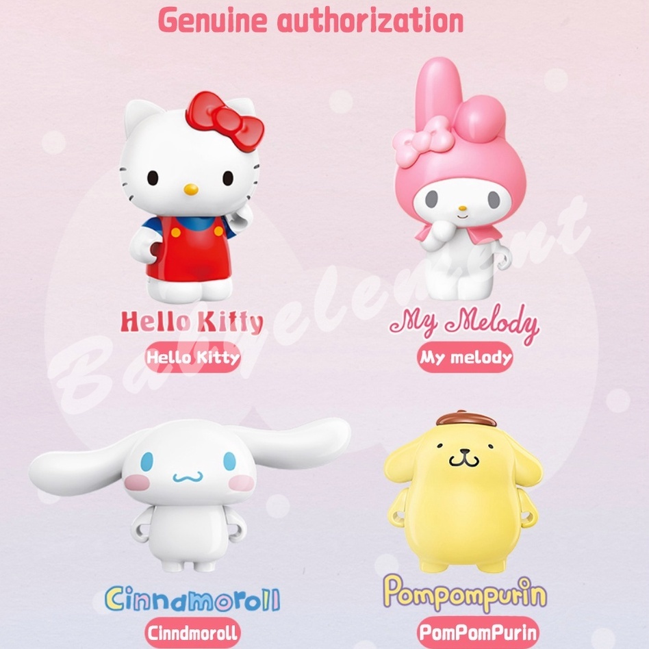 Sanrio Đồ Chơi Lắp Ráp Đồ trang trí Ngôi Nhà Kem Melody DIY