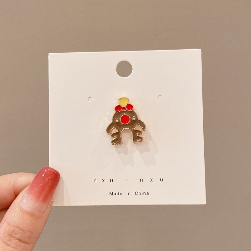 Trâm cài áo kim loại hình giáng sinh dễ thương