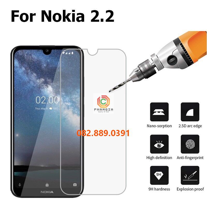 Dán cường lực Nokia 2/2.2 nano siêu dẻo siêu bền