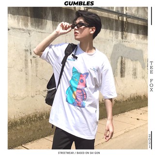 Áo thun tay lỡ Grim Tee Fox White - Gumbles Official