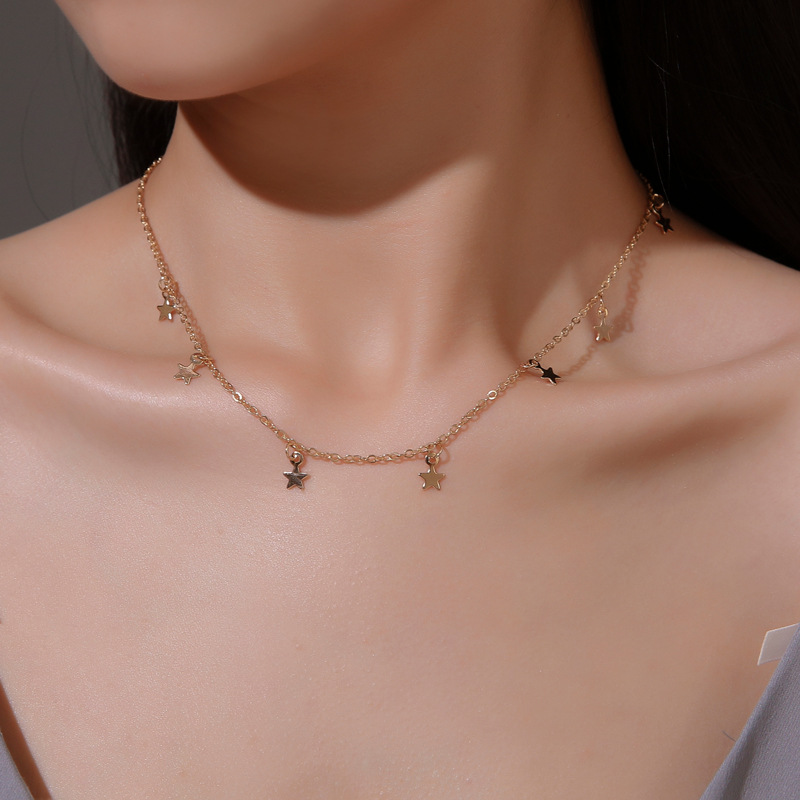 Vòng choker phối mặt hình ngôi sao tinh tế thời trang cho nữ