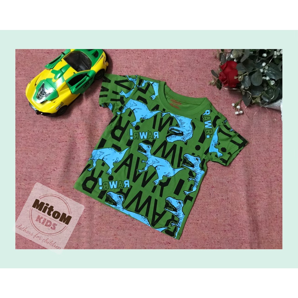 Áo cotton bé trai ♥️ FREESHIP ♥️ Chất thun cotton mềm mịn, họa tiết khủng long siêu cute