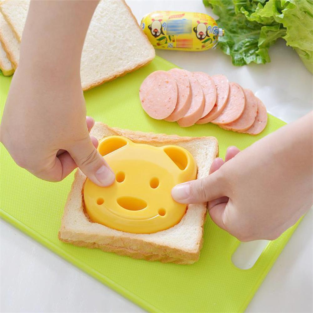 Khuôn Dập Nổi Làm Bánh Sandwich/Bánh Mì/Bánh Mì Hình Gấu Hoạt Hình Dễ Thương M4O8