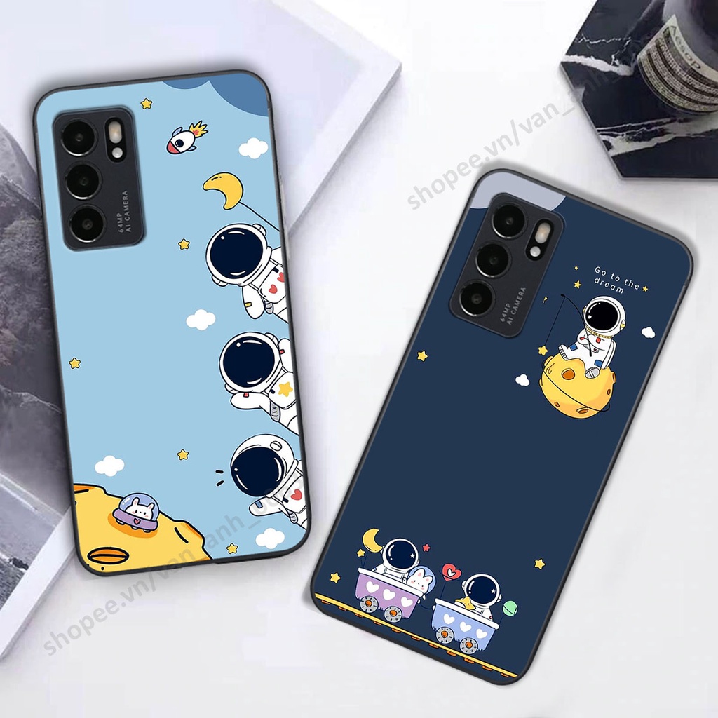 Ốp Oppo Reno6 / Reno6 Z 5G / Reno 6 hình bầu trời, phi hành gia đẹp, ốp lưng điện thoại oppo viền dẻo cao cấp