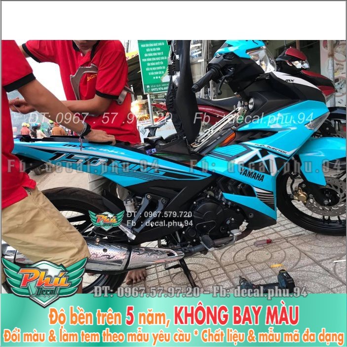 Tem rời Exciter 150 Mx xanh ngọc (X) -1