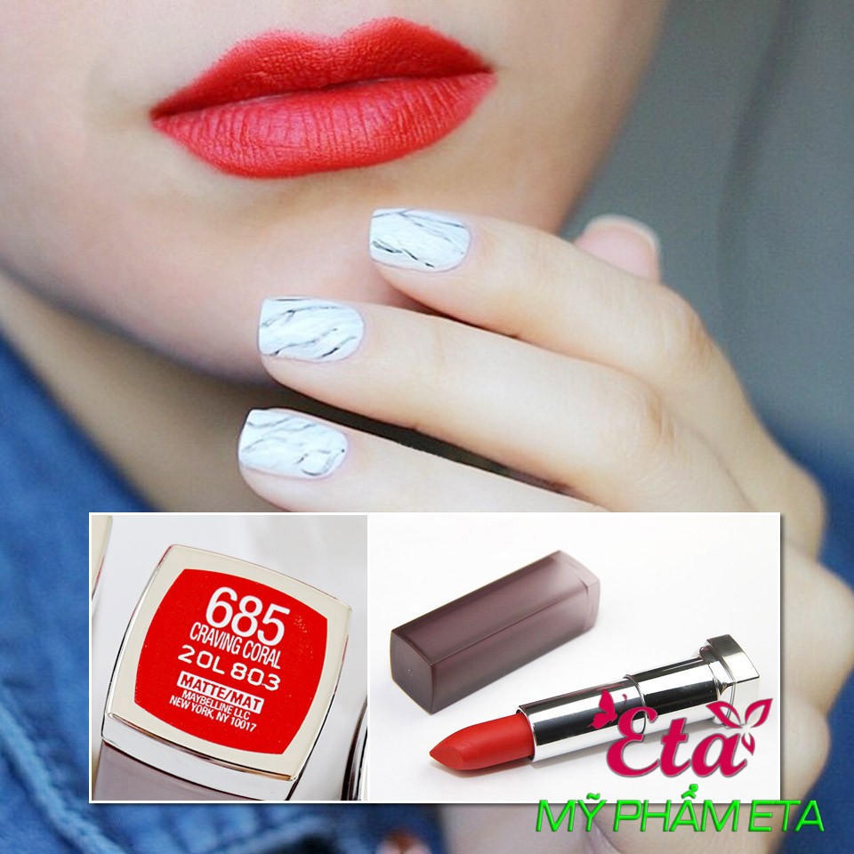 Son thỏi cao cấp MAYBELLINE Creamy Matte Lipstick lì môi có dưỡng mềm mịn môi