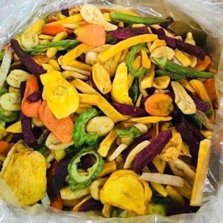 0.5Kg RAU QUẢ TRÁI CÂY SẤY GIÒN NGUYÊN 100%, HÀNG XUẤT KHẨU[FREE SHIP] TỪ ĐƠN 50K, [Loại Đặc Biệt] Hàng ngon nhà làm