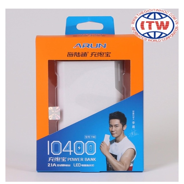 Sạc dự phòng Arun 10400 mah