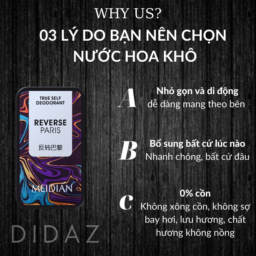 Nước hoa khô nam nữ dạng sáp MEDIAN-HƯƠNG PARIS-Mùi hương được yêu thích nhất nhà Median NH02