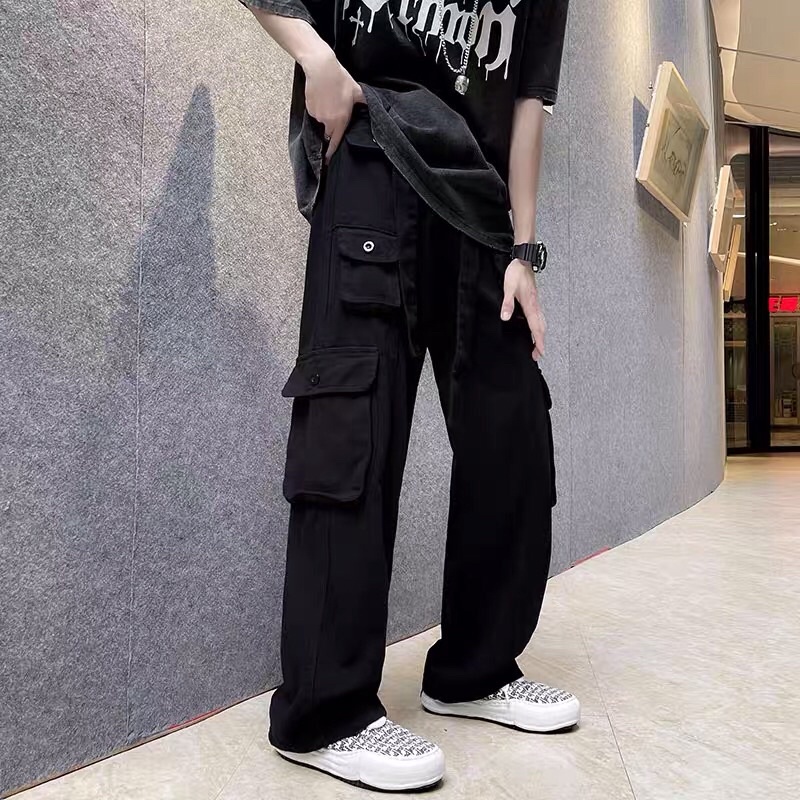 Quần kaki ống rộng túi hộp 4 túi kèm đai unisex hiphop Ulzzang siêu chất ❤️