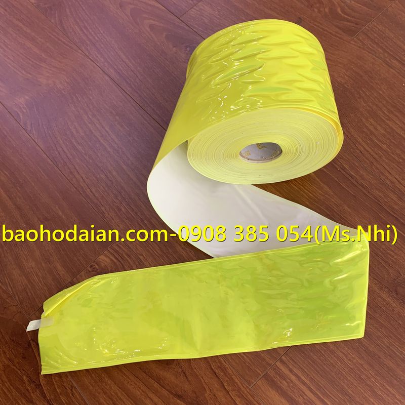 Phản quang nhựa bản 10cm may kèm áo mưa, balo