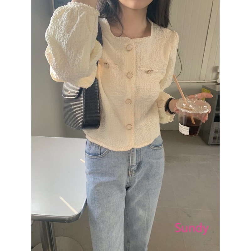 Áo Sơ Mi Chiffon Tay Dài Cổ Vuông Phối Ren Thời Trang Mùa Thu Phong Cách Vintage Dành Cho Nữ