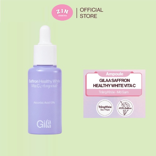 Tinh Chất Dưỡng Trắng Gilaa Saffront Healthy White Vita C Ampoule 30ml