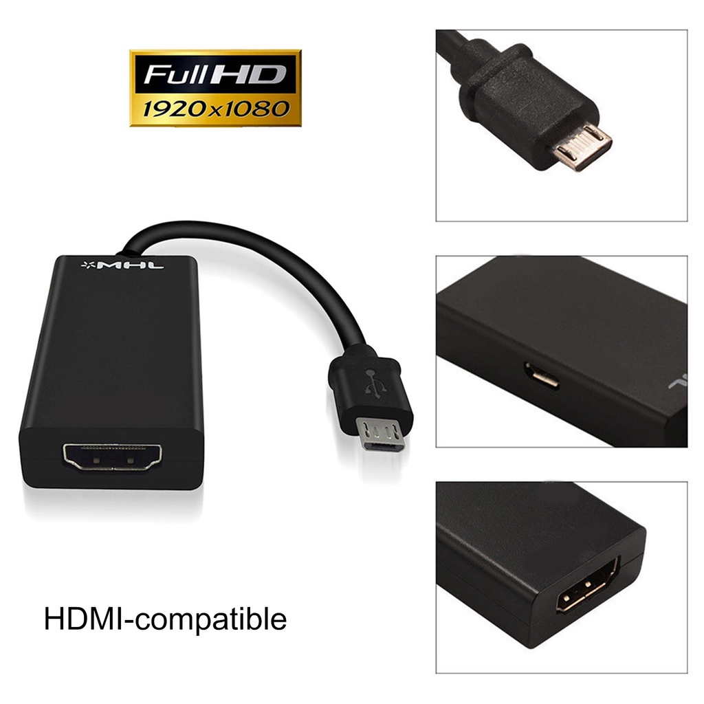 Bộ Chuyển Đổi Calcuta S2 Mhl Micro Usb Sang 1080p Hdmi-Compatible Cho Android Samsung Huawei