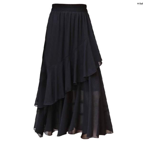 Bộ 20 Chân Váy Chiffon Dáng Chữ a Lưng Cao Màu Đen Thời Trang Mùa Hè Cho Nữ