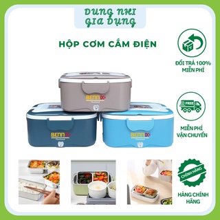 Hộp Cơm Cắm Điện 2 Ngăn Tặng Túi Đựng Cơm Hâm Nóng Giữ Nhiệt, Hộp Cơm Hâm Thức Ăn Bennix BN 88I