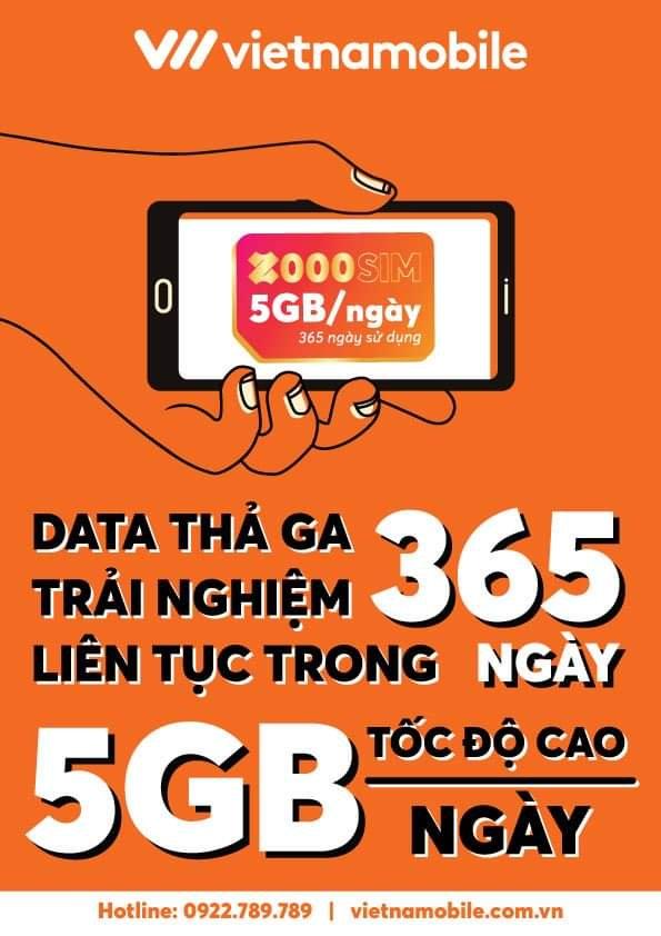 Sim Vietnamobile 1 Năm Data Tốc Độ Cao 150GB/1 Tháng Không Phải Nạp Card Gia Hạn Hàng Tháng