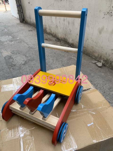 Xe Tập Đi Bằng Gỗ Cho Bé - Xe Tập Đi Bằng Gỗ 3 Con Chim