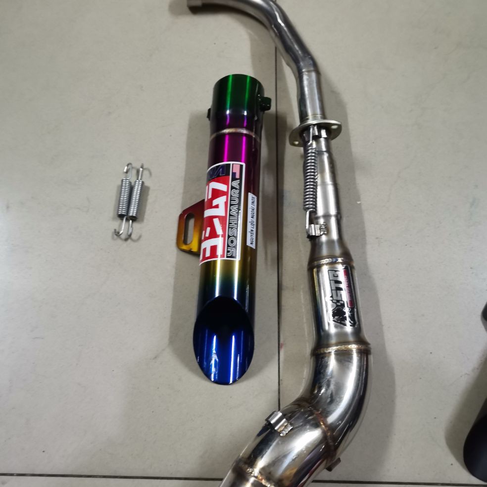 Pô xe máy sirius Wave dream cúp toke kou inox không nỉ full cổ kong 2 khúc