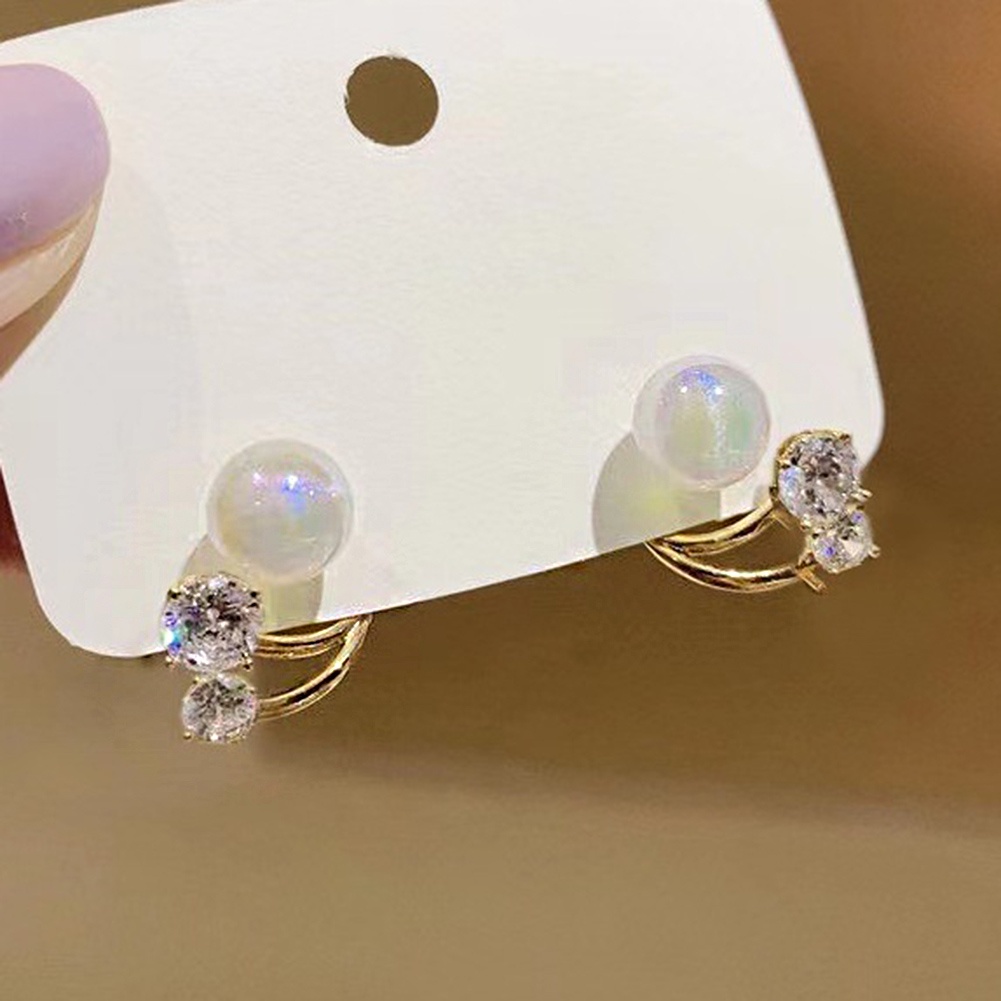 Đôi Khuyên Tai Nữ Đính Ngọc Trai Xinh Xắn Thời Trang