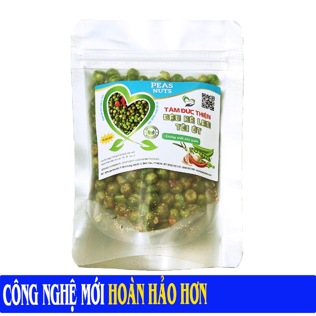 100GR đậu hà lan tỏi ớt Tâm Đức Thiện hà lan rang tỏi ớt hà lan tỏi gói dùng thử đồ ăn vặt