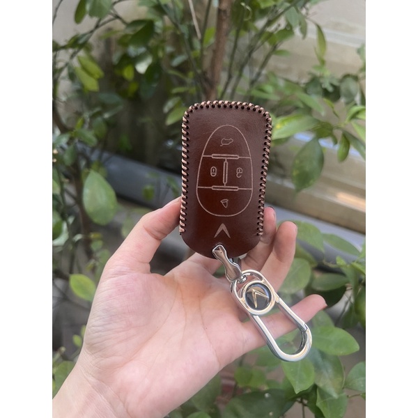 Bao da chìa khoá Vinfast E34, VF E34, xe điện VFE34 da thật 100%,