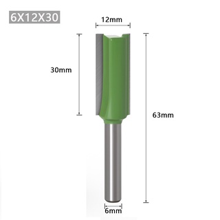 Router Bit 6MM Bit Khắc Đôi Phay Router Shank Gỗ Thẳng