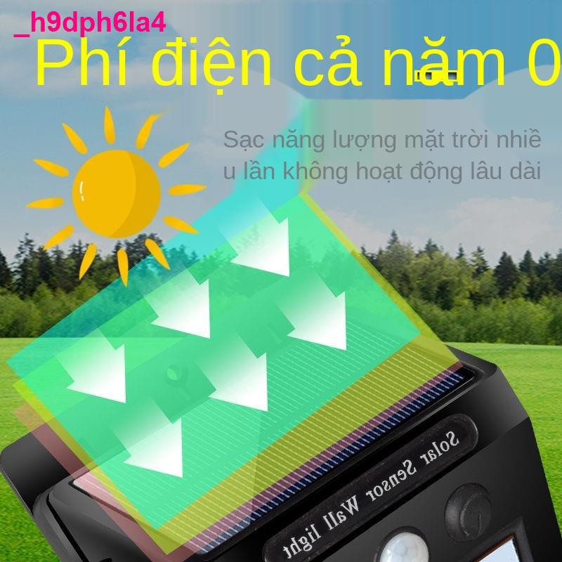 đèn led mặt trờiĐèn năng lượng mặt trời siêu sáng chống thấm sân vườn hộ gia đình ngoài cảm ứng cơ thể người điện