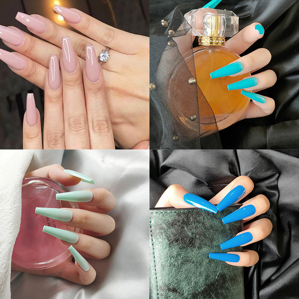 (Hàng Mới Về) Bộ 20 Móng Tay Giả Thời Trang Cho Nữ