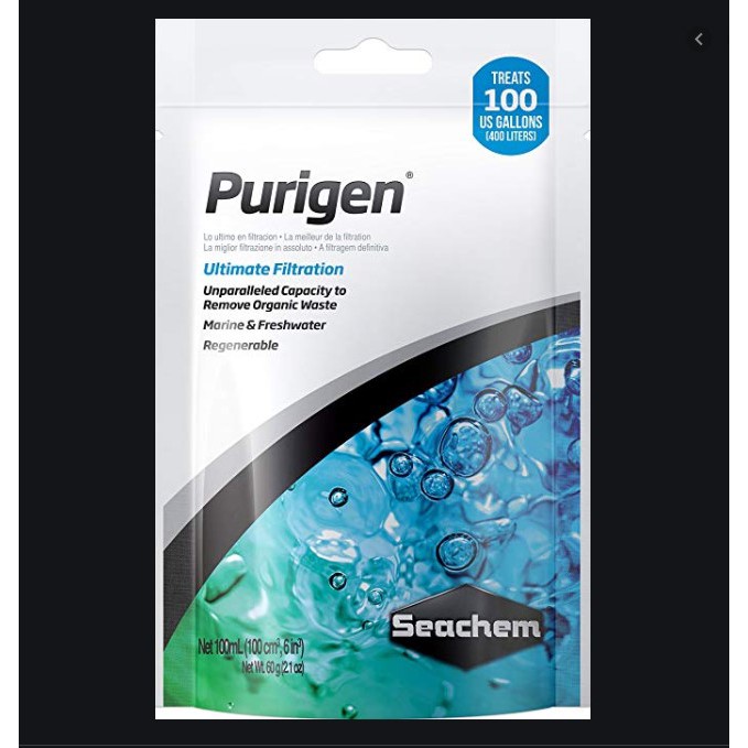Seachem Purigen - Vật liệu lọc hóa học cao cấp kèm túi 100mL