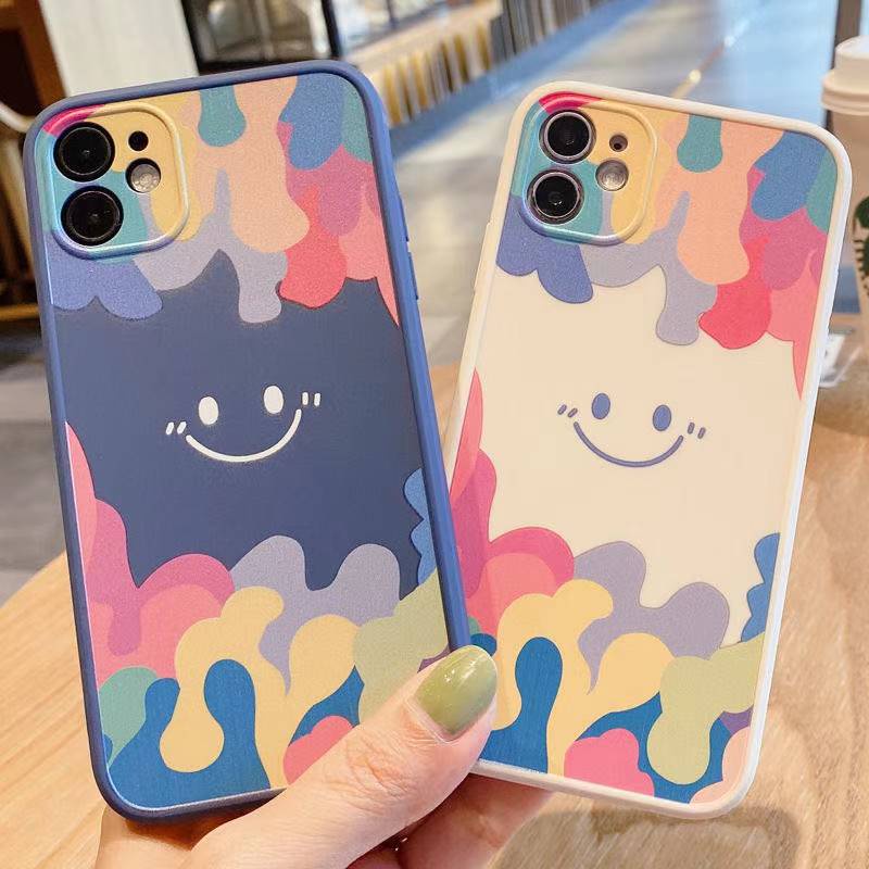 Ốp Điện Thoại 4 Màu Hình Mặt Cười Cho iphone X iphone 13