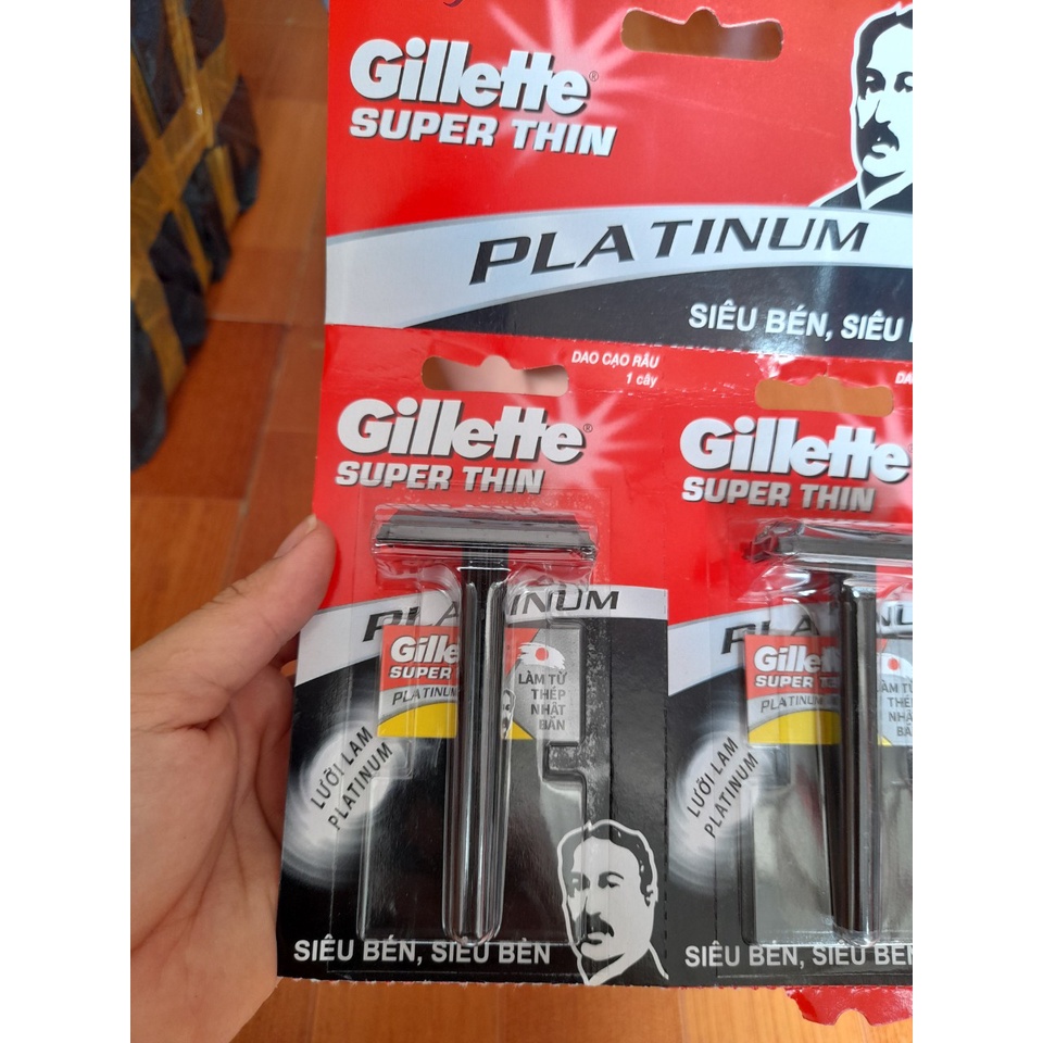 Dao cạo râu Gillette Super Thin kèm lưỡi dao am siêu bén