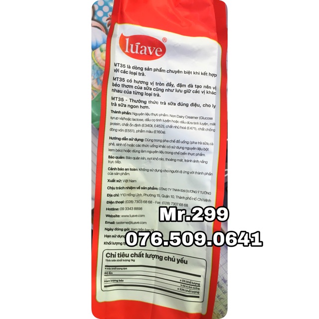 Bột kem béo thực vật Lúave MT35 gói 1 kg