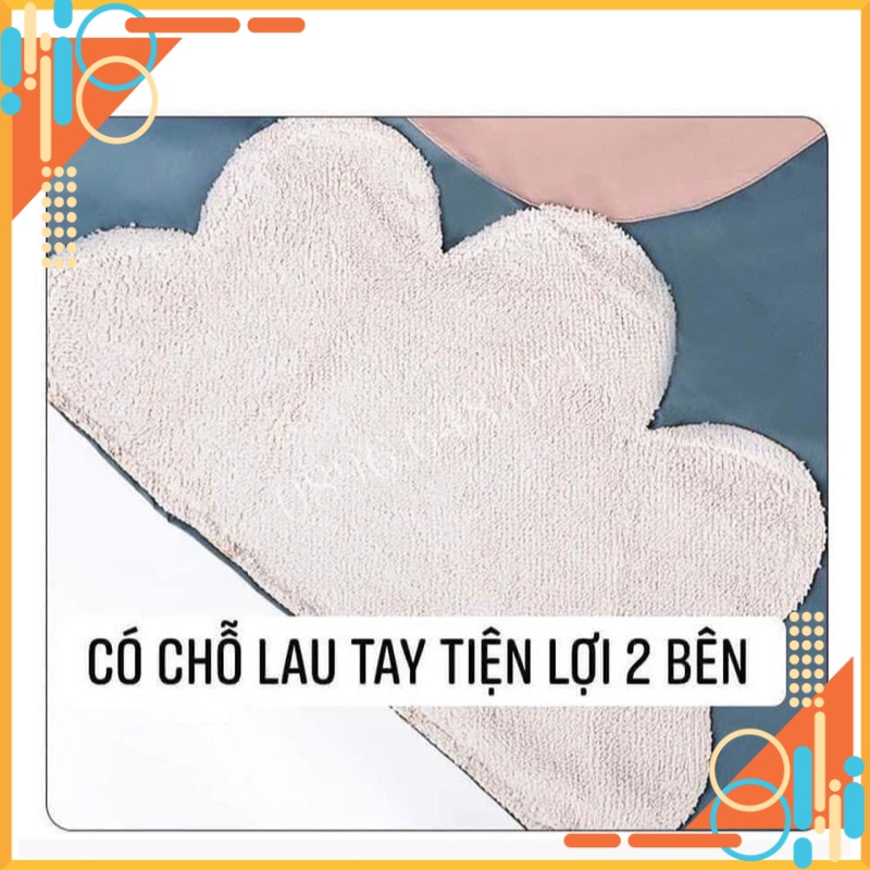 Tạp Dề Nấu Ăn Dễ Thương Vải Chống Nước Cao Cấp Họa Tiết Thỏ Xinh Xắn Có Túi Và Chỗ Lau Tay Cực Đẹp