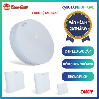 Đèn LED NỔI Ốp Trần ĐỦ CÔNG SUẤT Nổi Tràn Viền - Rạng Đông- VIỀN NHÔM