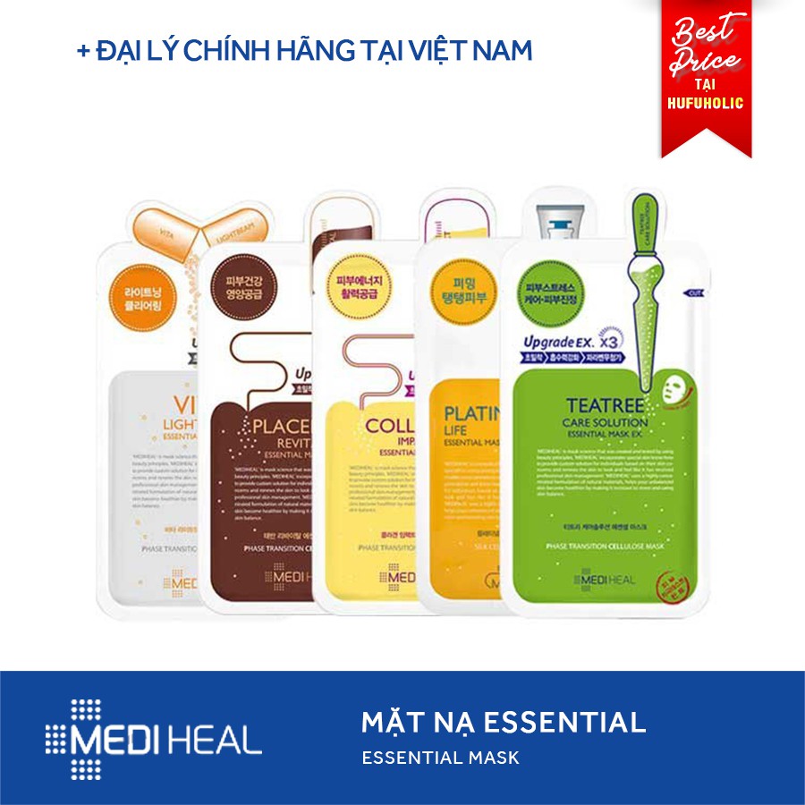 Mediheal - Mặt nạ dòng Essential (Tràm trà, Collagen, Nhau thai cừu...) MEDH06 | WebRaoVat - webraovat.net.vn