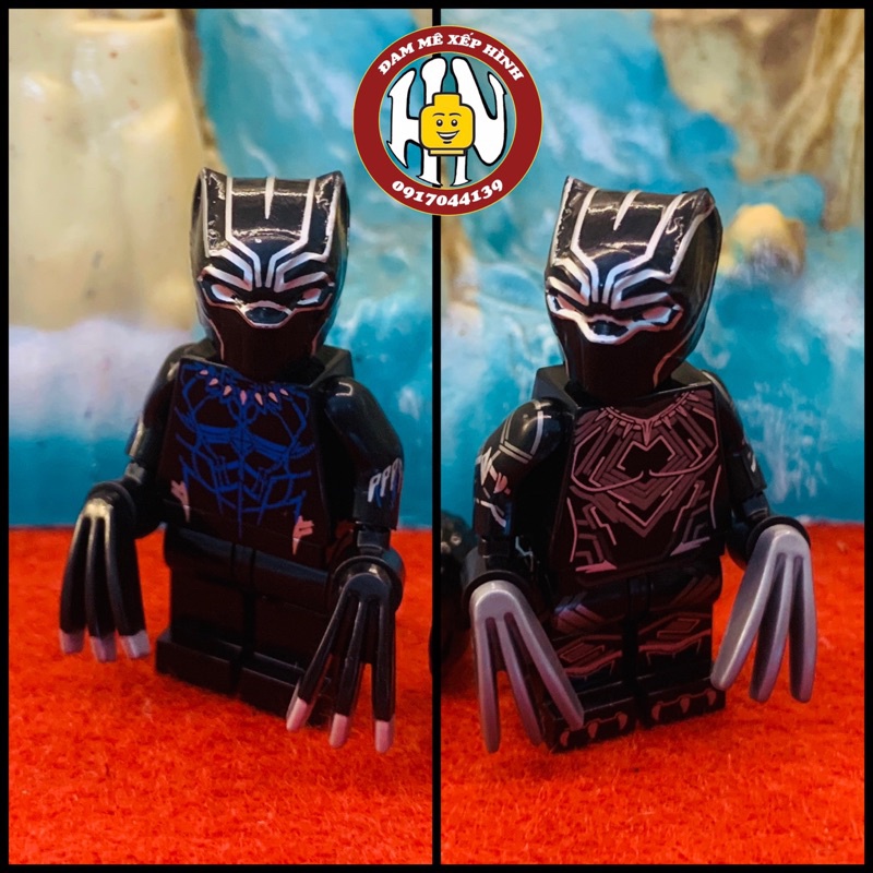 Đồ chơi xếp hình - Minifigure Báo đen - Black Panther - Suit cao cấp - Suit film Marvel - Wakanda Forever !
