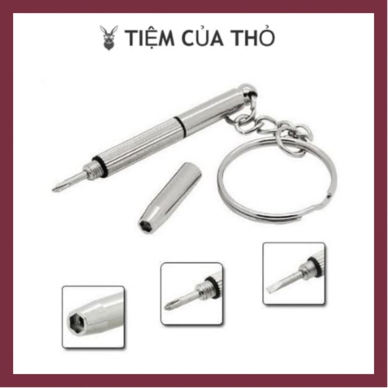 Tô vít mini kiêm móc khóa (vặn kính, đồng hồ, điện thoại...)