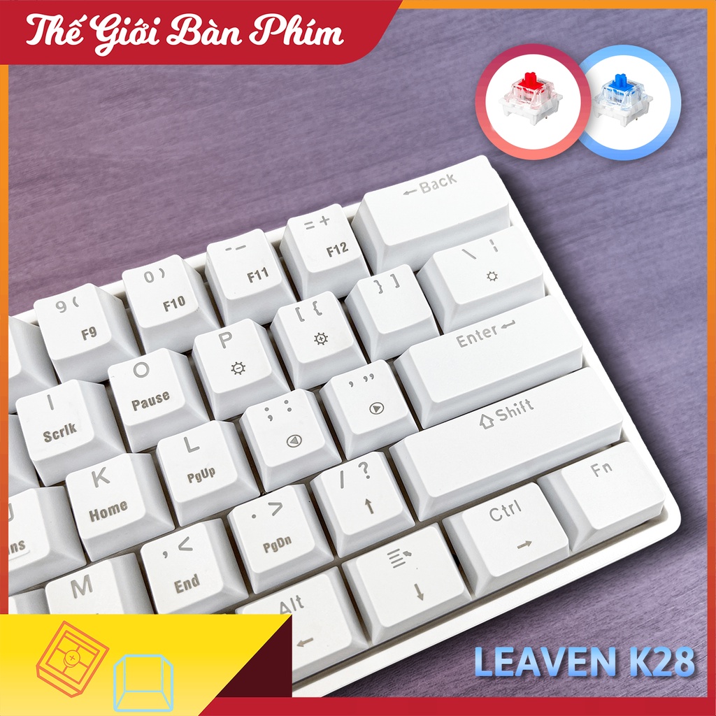 Bàn Phím Cơ Không Dây Leaven K28 Multi Led Type-C Bluetooth Hotswap