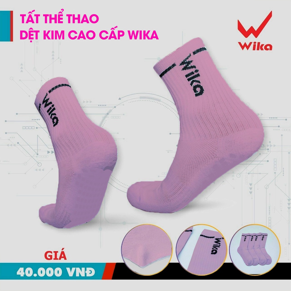 Tất vớ dệt kim chính hãng Wika - dành cho thể thao, bóng đá, bóng chuyền, thời trang, nam nữ. Thương hiệu Nike, Adidas.