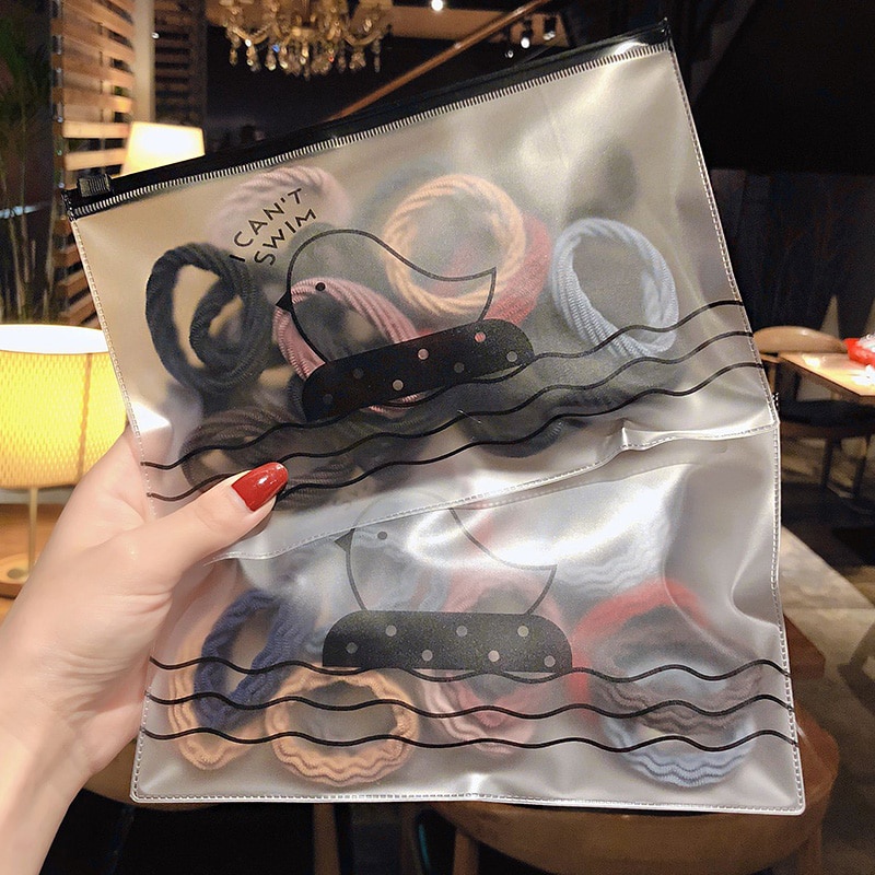 Set 10 Dây Cột Tóc Cao Su Co Giãn Cho Nữ