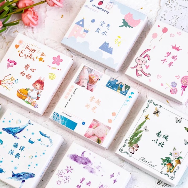 Hộp sticker ( 1 hộp 50 tấm) | Shopee Việt Nam