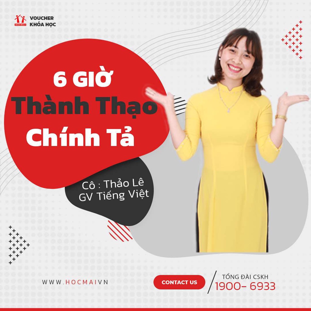 Evoucher - Khóa Học 6 Giờ Thành Thạo Chính Tả (1 tháng) - Cô Thảo Lê - HOCMAI