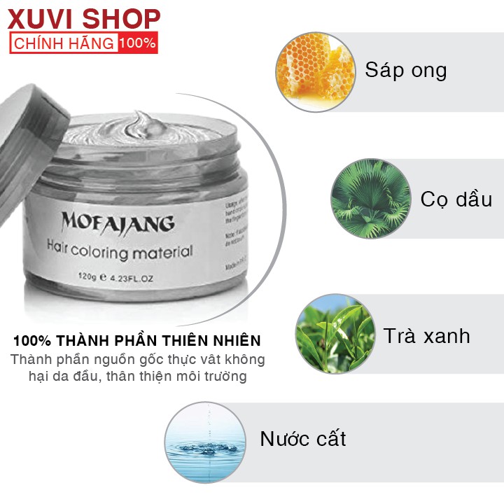 Sáp Vuốt Nhuộm Tóc Màu Xám Khói Cao Cấp MOFAJANG Nhật Bản 120g Chính Hãng Đổi Màu Tạm Thời - XUVI SHOP | BigBuy360 - bigbuy360.vn