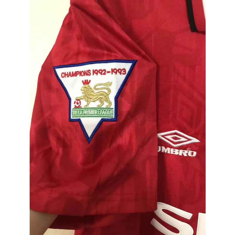 Áo Thun Thể Thao Tay Ngắn In Chữ Manchester United 92-93 Phong Cách retro