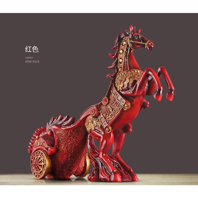 Ngựa kéo rượu, kệ đựng rượu hình con ngựa NKR01 hàng Quảng Châu
