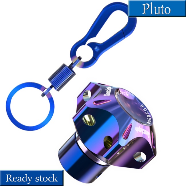 Móc khóa bằng titan mạ vàng họa tiết đầu lục giác dễ thương bắt mắt